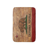 California Republic Flag  Wood Design Badmat (Voorkant Verticaal)