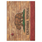 California Republic Flag Wood Design Tafelkleed (Voorkant)