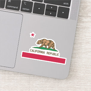 California Republic Grizzly Beer and Star Sticker
