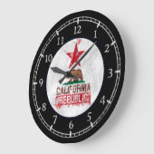 California Republic in Painterly Style Dial Grote Klok (Hoek)