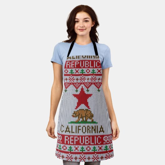 California Republic lelijke kerst trui stijl Schort (Gedragen)