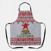 California Republic lelijke kerst trui stijl Schort (Voorkant)