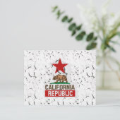 California Republic Peeling Paint Decor Briefkaart (Staand voorkant)