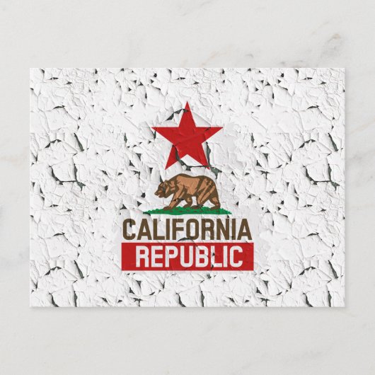 California Republic Peeling Paint Decor Briefkaart (Voorkant)