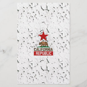 California Republic Peeling Paint Decor Briefpapier