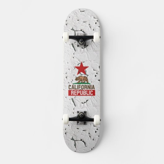 California Republic Peeling Paint Decor Persoonlijk Skateboard (Voorkant)