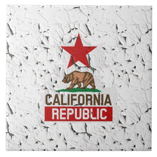 California Republic Peeling Paint Decor Tegeltje (Voorkant)