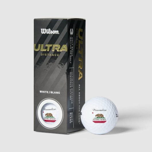 California Republic staat vlag golfbal set cadeau Golfballen (Verpakking)