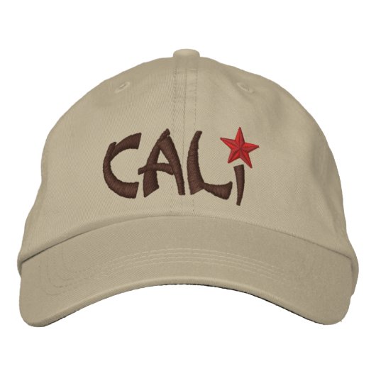 California Republic STAR Embroidery Geborduurde Pet (Voorkant)