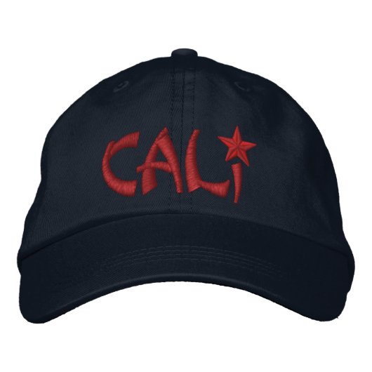 California Republic STAR Embroidery Geborduurde Pet (Voorkant)