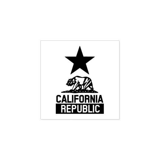 California Republic Star Rubberstempel (Afrduk)