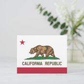 California Republic State Flag Bear Briefkaart (Staand voorkant)