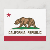 California Republic State Flag Bear Briefkaart (Voorkant)
