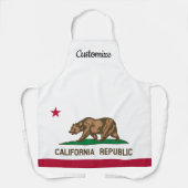 California Republic State flag custom BBQ apron Schort (Voorkant)