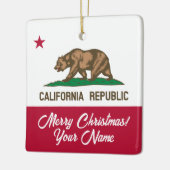 California Republic state flag custom Christmas Keramisch Ornament (Links)