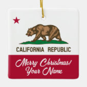 California Republic state flag custom Christmas Keramisch Ornament (Voorkant)
