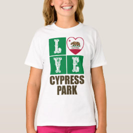 California Republic State Flag Heart Cypress Park T-shirt