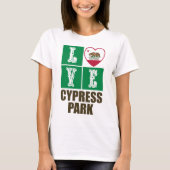 California Republic State Flag Heart Cypress Park T-shirt (Voorkant)