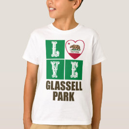 California Republic State Flag Heart Glassell Park T-shirt