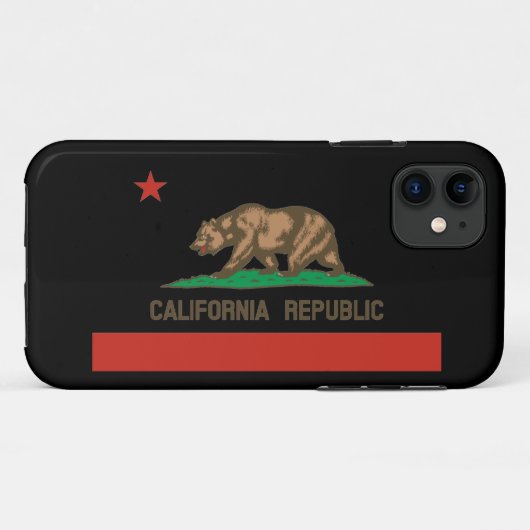 California Republic State Flag iPhone Case (Achterkant (horizontaal))