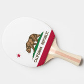California Republic state flag ping pong paddle Tafeltennisbatje (Zijkant)