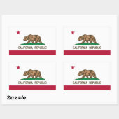 California Republic State Flag, Verenigde Staten Rechthoekige Sticker (Vel)