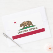 California Republic State Flag, Verenigde Staten Rechthoekige Sticker (Envelop)