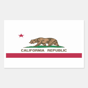 California Republic State Flag, Verenigde Staten Rechthoekige Sticker
