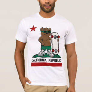 California Republic T-Shirt – Vetgedrukte State Fl