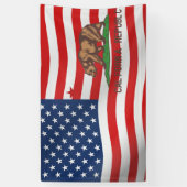California Republic USA Vlag Ontwerp Spandoek (Verticaal)