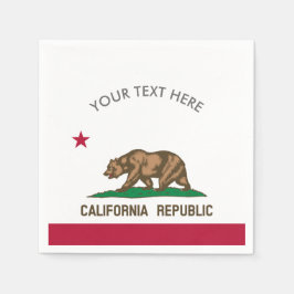 California Republic vlag aangepaste partij servett Servet