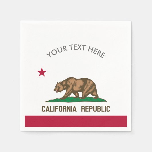 California Republic vlag aangepaste partij servett Servet (Voorkant)