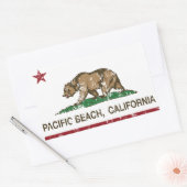 California - RePublic-vlag - Pacific Beach Rechthoekige Sticker (Envelop)
