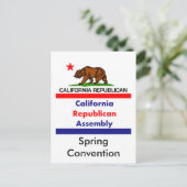 California Republican CRA Briefkaart (Staand voorkant)