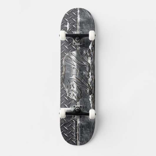 CALIFORNIA REPUBLIEK Grunge Steel Cutouts Diamond  Skateboard (Voorkant)