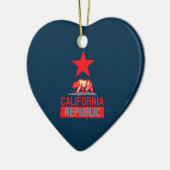 California Republiek in rode en blauwe stijl decor Keramisch Ornament (Links)