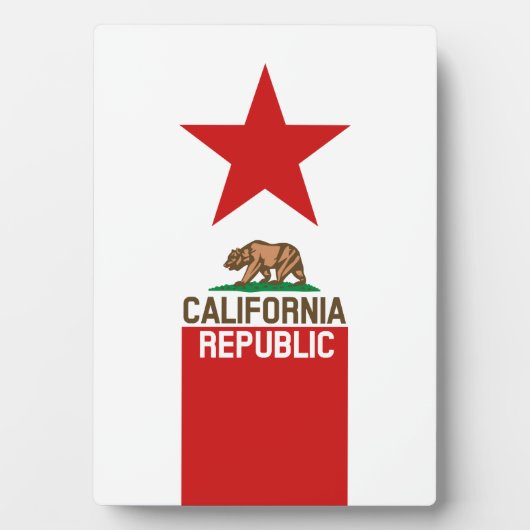 CALIFORNIA REPUBLIEK Staatsvlag Rode Ster Fotoplaat (voorkant)