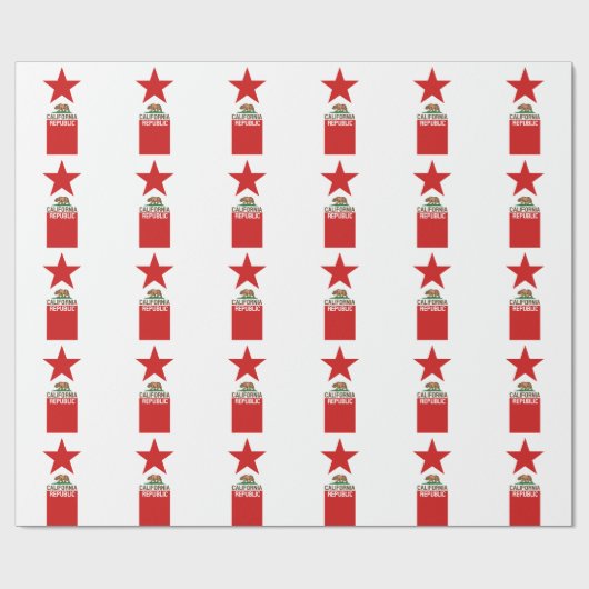 CALIFORNIA REPUBLIEK Vlag groot Star-ontwerp Cadeaupapier (Vlak)