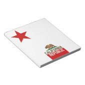 CALIFORNIA REPUBLIEK Vlag groot Star-ontwerp Notitieblok (Schuin)
