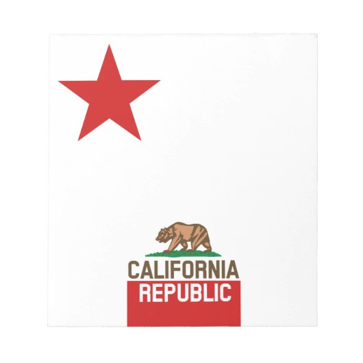 CALIFORNIA REPUBLIEK Vlag groot Star-ontwerp Notitieblok (Voorkant)