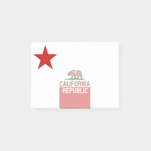 CALIFORNIA REPUBLIEK Vlag groot Star-ontwerp Post-it® Notes (Voorkant)