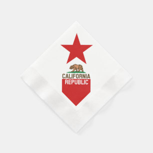 CALIFORNIA REPUBLIEK Vlag groot Star-ontwerp Servet