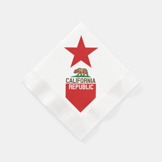CALIFORNIA REPUBLIEK Vlag groot Star-ontwerp Servet (Hoek)