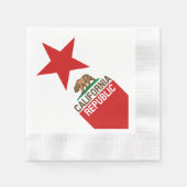 CALIFORNIA REPUBLIEK Vlag groot Star-ontwerp Servet (Voorkant)