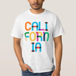 California  Retro Colorful 80s Pop Art Type T-shirt