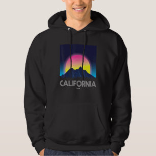 California Retro Mountain Grid 80s 90s Aes Hoodie