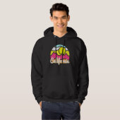 California Retro Mountain Sunset Outdoor Vanlife E Hoodie (Voorkant volledig)