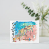 California Retro reiskaart Feestdagenkaart (Staand voorkant)