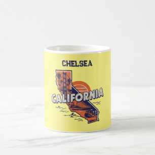 California Retro State Silhouet gepersonaliseerd Koffiemok