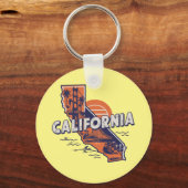 California Retro State Silhouet Sleutelhanger (Achterkant)